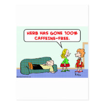 100% caffeine free postcard