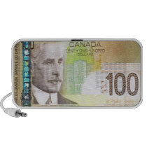 100 Canadian Dollar Bill Doodle Speaker