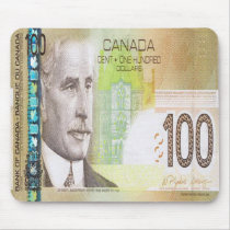 100 Canadian Dollar Bill Mouse Pad