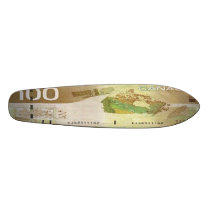 100 Canadian Dollar Bill Skateboard Oldschool