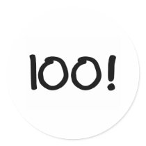 100 (Candles) Round Sticker