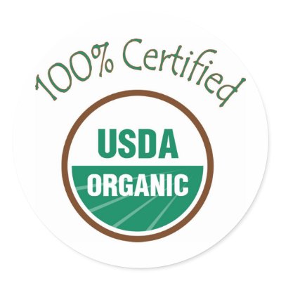 100% Certified USDA Organic Round Stickers by oldiesbutgoodies
