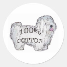 100% Cotton Stickers