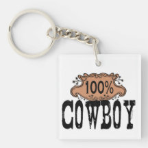 100% Cowboy Keychains