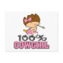 100% Cowgirl Postcard