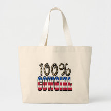 100% Cowgirl Tote Bags