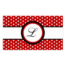 100 Crimson Red Polkadot Pokadot Business Card
