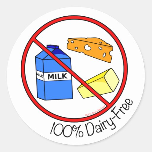 100 Dairy Free” Stickers Small Zazzle