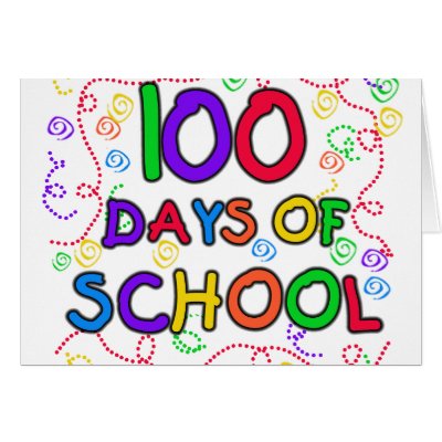 100 Days of School Confetti Greeting Card by school_teacher