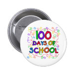 100 Days of School Confetti Tshirts and Gifts Pinback Button