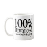 100% Divorced mugs