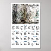 100 Dollar Bill (3) Poster Calendar