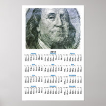 100 Dollar Bill (6) Poster Calendar