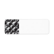 100 EYES COLLAGE BLACK WHITE EYEBALLS CARTOON GRAP RETURN ADDRESS LABEL