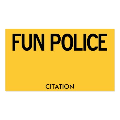 100 Fun Police Citation Business Cards by fun_police
