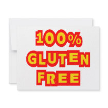 100% Gluten Free Personalized Announcement