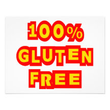 100% Gluten Free Personalized Announcement