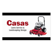 100 Grass Lawn Landscaping Mowing Business Card