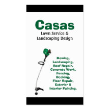 100 Grass Lawn Landscaping Mowing Business Card