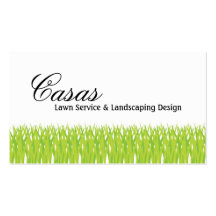 100 Grass Lawn Landscaping Mowing Business Card