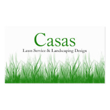 100 Grass Lawn Landscaping Mowing Business Card