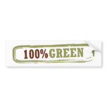 100% Green Bumper Sticker