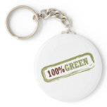100% Green Keychain