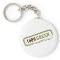 100% Green Keychain