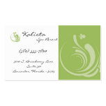 100 Green Logo Spa Resort Retreat Business Card