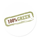 100% Green Sticker