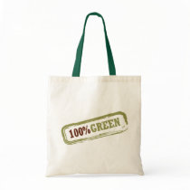 100% Green Tote Bag