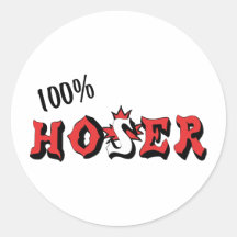 100%  Hoser Round Stickers
