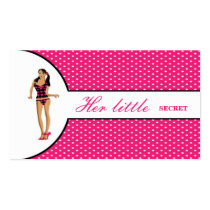 100 Hot Pink White Poak  Lingerie Business Card