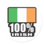 100% Irish/St. Patrick's Day stickers