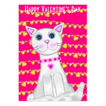 100 Kitty Valentine's Day Cards Business Cards