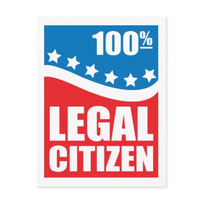 100% Legal Citizen Post Cards by AmericanElephant