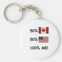 100% ME Canadian/American Key Chains