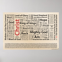 100 noms de Jésus Spelling.ai américain Posters