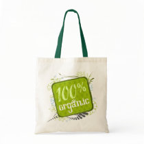 100% Organic Canvas Grocery Tote Bag