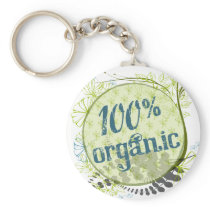 100% Organic Keychain