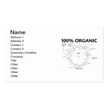 100% Organic (Krebs Cycle Humour) Business Card Template