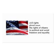 100-pack No on Prop 8 Civil Rights business cards