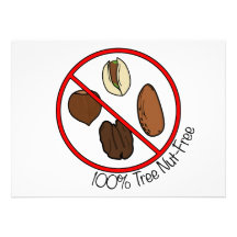 100% Peanut Free Personalized Announcement