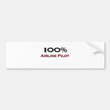 100 Percent Airline Pilot Bumper Sticker