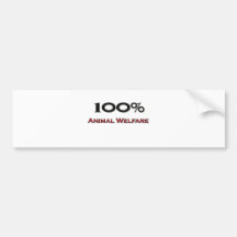 100 Percent Animal Welfare Bumper Sticker