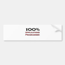 100 Percent Applications Programmer Bumper Sticker