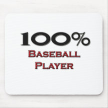 100 Percent Baseball Player Mouse Pad