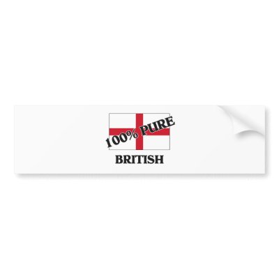 100 Percent BRITISH Bumper Sticker by flagshirt