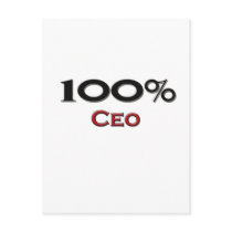 100 Percent Ceo Postcard