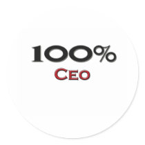 100 Percent Ceo Round Stickers